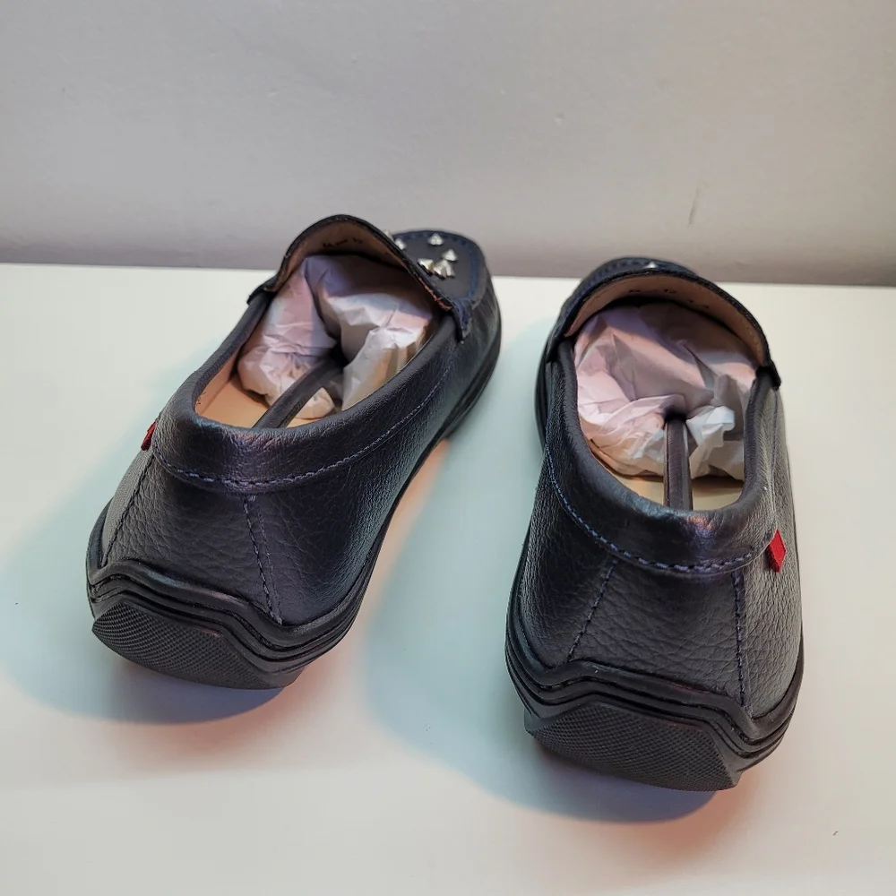 MARC JOSEPH NEW YORK Kids Boys/Girls Leather Navy blue loafers Size 4.5
